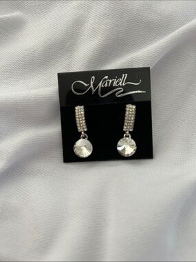 Silver Crystal Drop Earrings